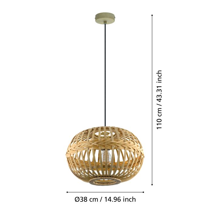 Amsfield 350 Pendant Oval Bamboo Amsfield 350 Pendant Oval Bamboo