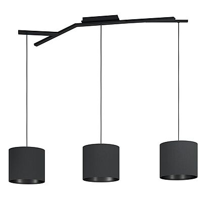 Balnario Pendant Black/Fabric 3xE27