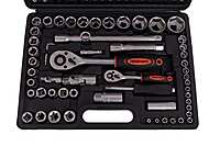 Socket Set with Ratchets, Adapters and Extensions 1/2 and 1/4 in. Drive 108 pcs G10151 HEIDMANN Socket Set with Ratchets, Adapters and Extensions 1/2 and 1/4 in. Drive 108 pcs G10151 HEIDMANN