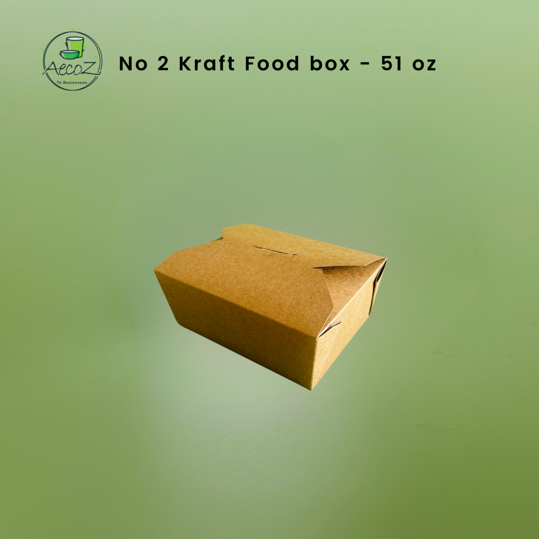 Kraft Food box - No 2 - 1450 ml/ 51 oz/1.5 ltrs - Box Kraft Food box - No 2 - 1450 ml/ 51 oz/1.5 ltrs - Box