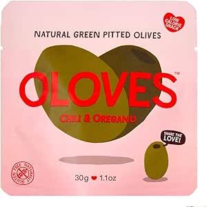 Oloves Olives Natural Green Pitted Olives - Chilli and Oregano