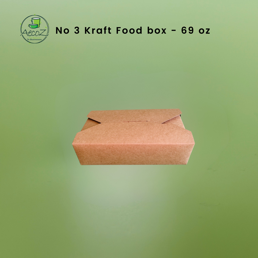 Kraft Food box - No 3 - 1950 ml/69 Oz/2 ltr - Box Kraft Food box - No 3 - 1950 ml/69 Oz/2 ltr - Box