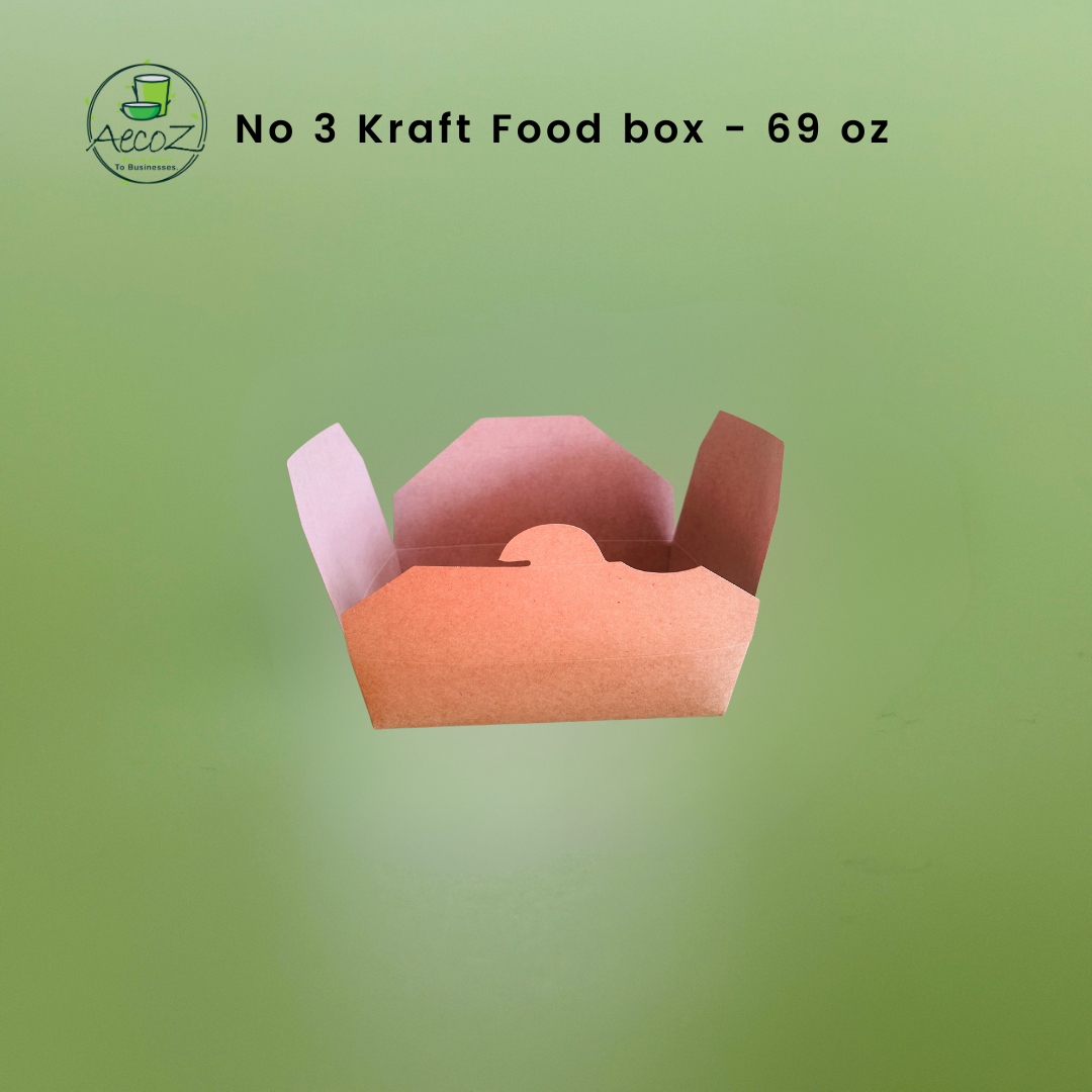 Kraft Food box - No 3 - 1950 ml/69 Oz/2 ltr - Box Kraft Food box - No 3 - 1950 ml/69 Oz/2 ltr - Box