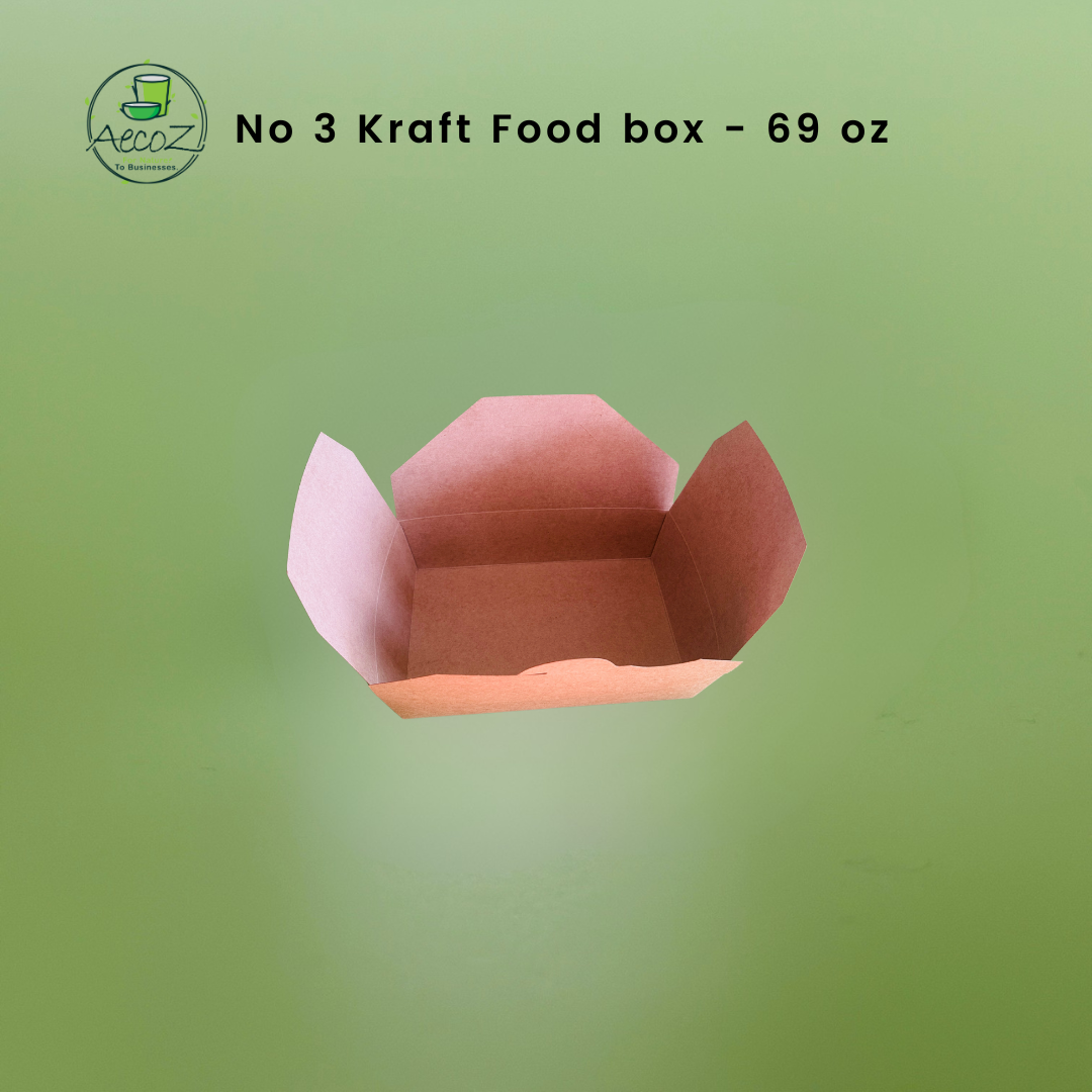 Kraft Food box - No 3 - 1950 ml/69 Oz/2 ltr - Box Kraft Food box - No 3 - 1950 ml/69 Oz/2 ltr - Box