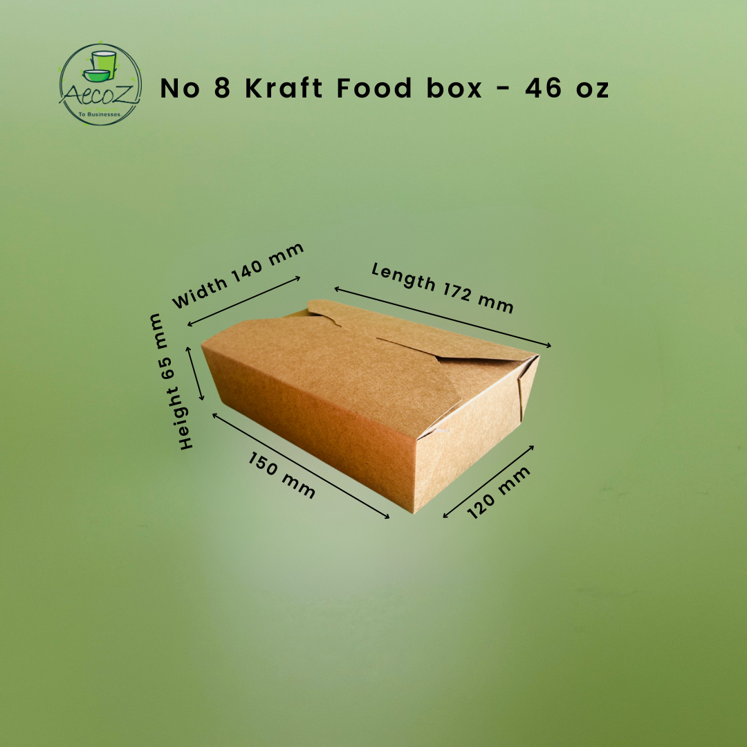 Kraft Food box - No 8 - 1360 ml/46 oz- Box Kraft Food box - No 8 - 1360 ml/46 oz- Box