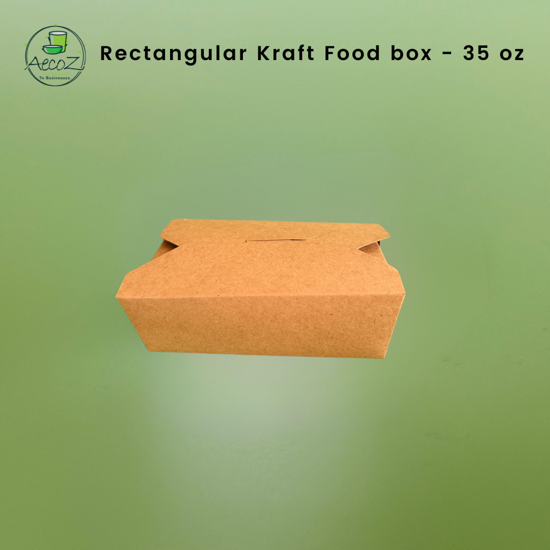 Kraft Food box Rectangular - 1000 ml/36 oz/1 ltr - Box