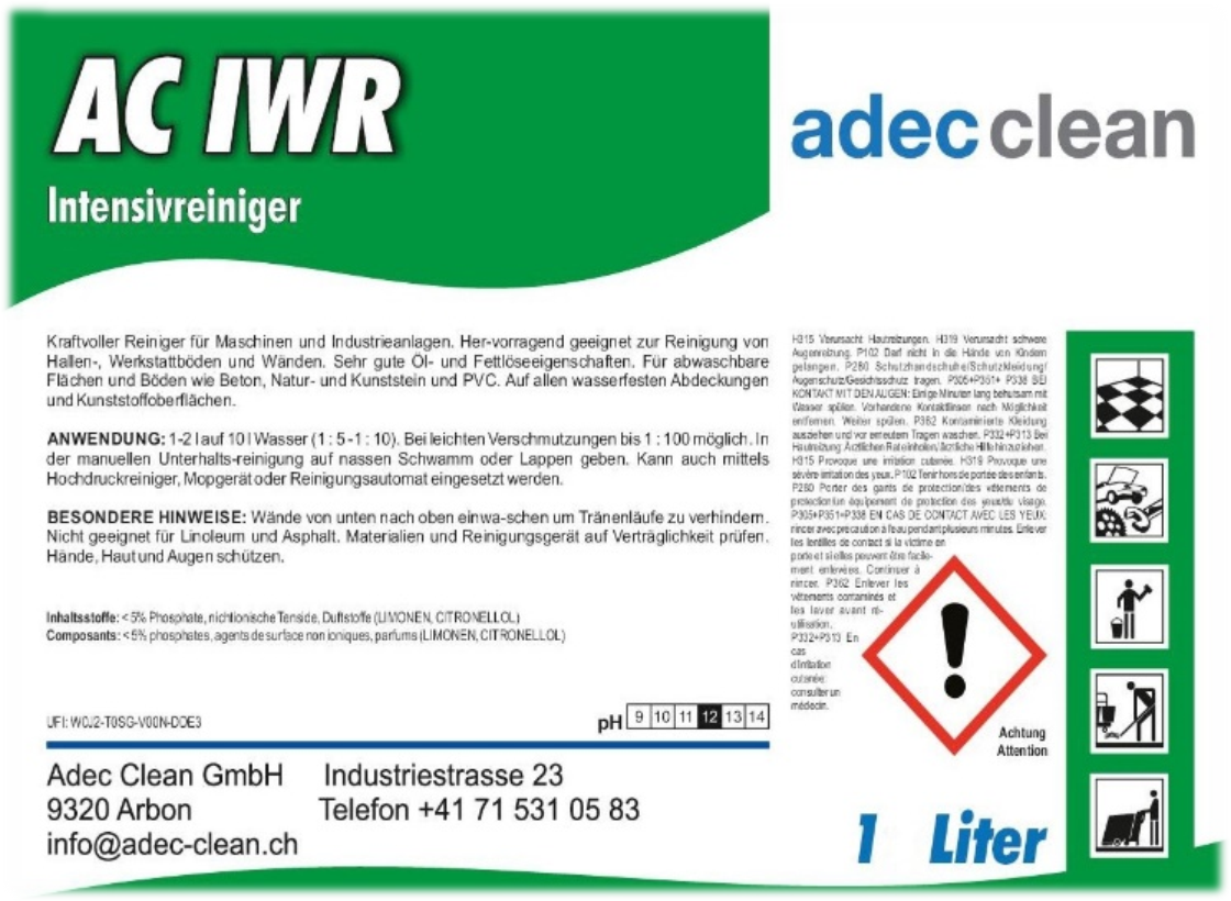 AC IWR | Intensivreiniger | 1 Liter AC IWR | Intensivreiniger | 1 Liter