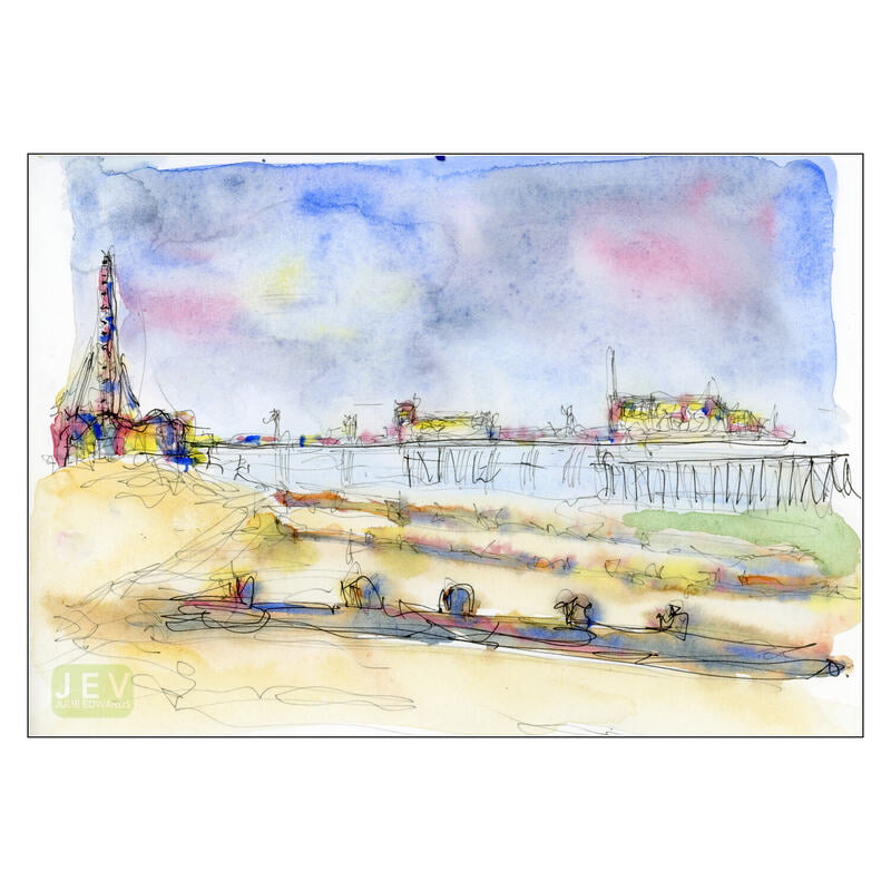 Colourful Worthing - Watercolour Print Colourful Worthing - Watercolour Print