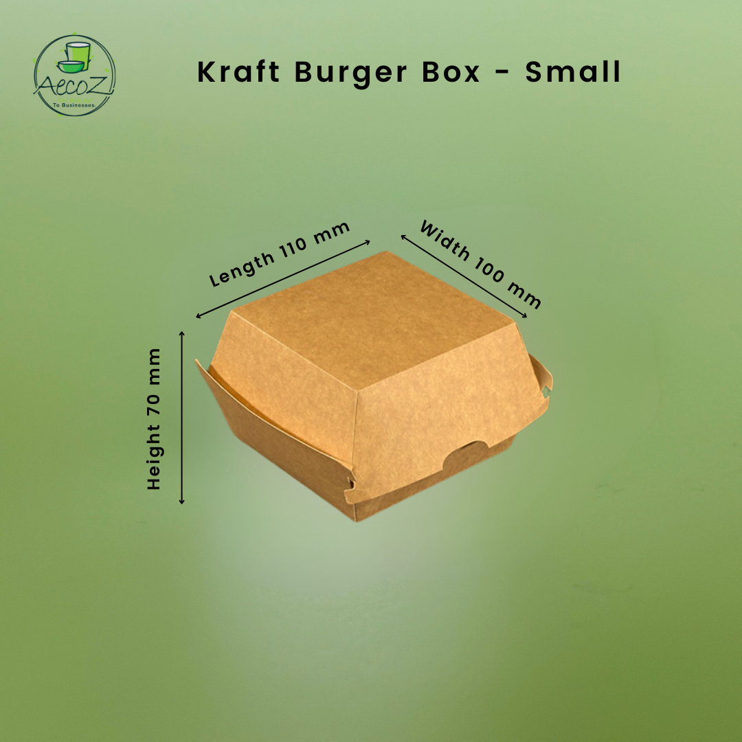 Kraft Burger Box - Small - Box Kraft Burger Box - Small - Box