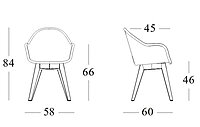 Avril HB Dining Chair Oak Base