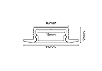 ALS Led Profile Recessed 7mm Black 2m ALS Led Profile Recessed 7mm Black 2m