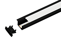 ALS Led Profile Recessed 13mm Black 2m ALS Led Profile Recessed 13mm Black 2m