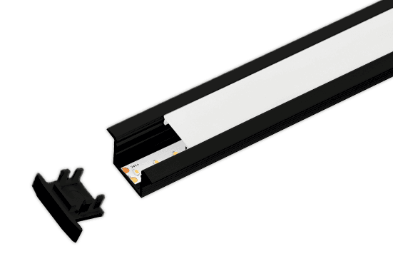 ALS Led Profile Recessed 13mm Black 2m ALS Led Profile Recessed 13mm Black 2m