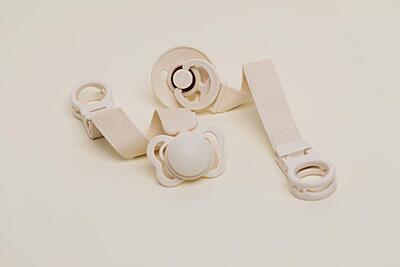 Bibs Pacifier Clip Loop Ivory Bibs Pacifier Clip Loop Ivory