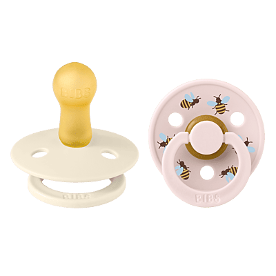 BIBS Pacifier Studio Colour 2 PACK Bumblebee Latex size 2 Ivory Mix