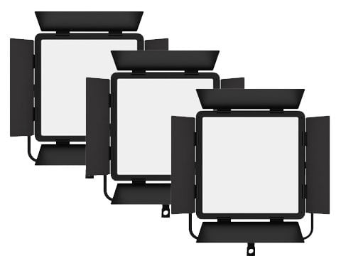 CL-60D 3KIT | Set of 3 x CL-60D | 1:1 60W 2000Lux Bi-color DMX SMD LED Panel Light(V-mount) with tripods and trolley case CL-60D 3KIT | Set of 3 x CL-60D | 1:1 60W 2000Lux Bi-color DMX SMD LED Panel Light(V-mount) with tripods and trolley case