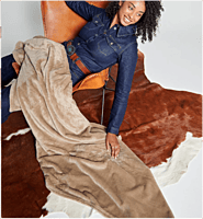 PLAIDS COCOONING - Plaid classique beige PLAIDS COCOONING - Plaid classique beige