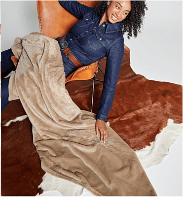 PLAIDS COCOONING - Plaid classique beige