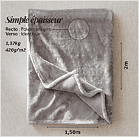 PLAIDS COCOONING - Plaid Classique Gris Anthracite PLAIDS COCOONING - Plaid Classique Gris Anthracite