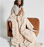 WARO par Plaids Cocooning - Plaid fausse fourrure Dune WARO par Plaids Cocooning - Plaid fausse fourrure Dune