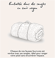 WARO par Plaids Cocooning - Plaid Fausse Fourrure Ecorce WARO par Plaids Cocooning - Plaid Fausse Fourrure Ecorce