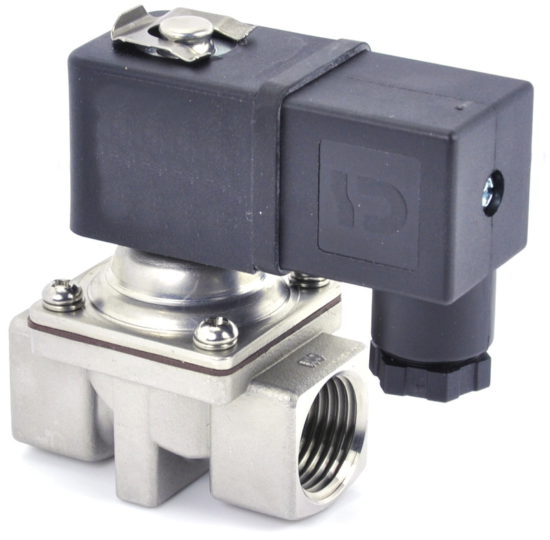 Solenoid Valve 1/2"BSP 2/2 NC 304SS 0.3-10bar VITON 24VAC IP65