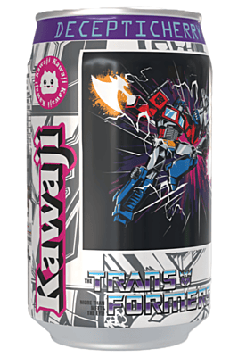 Transformers Decepticherry - Cherry Vanilla Soda Flavour Can 330ml Standard Transformers Decepticherry - Cherry Vanilla Soda Flavour Can 330ml Standard