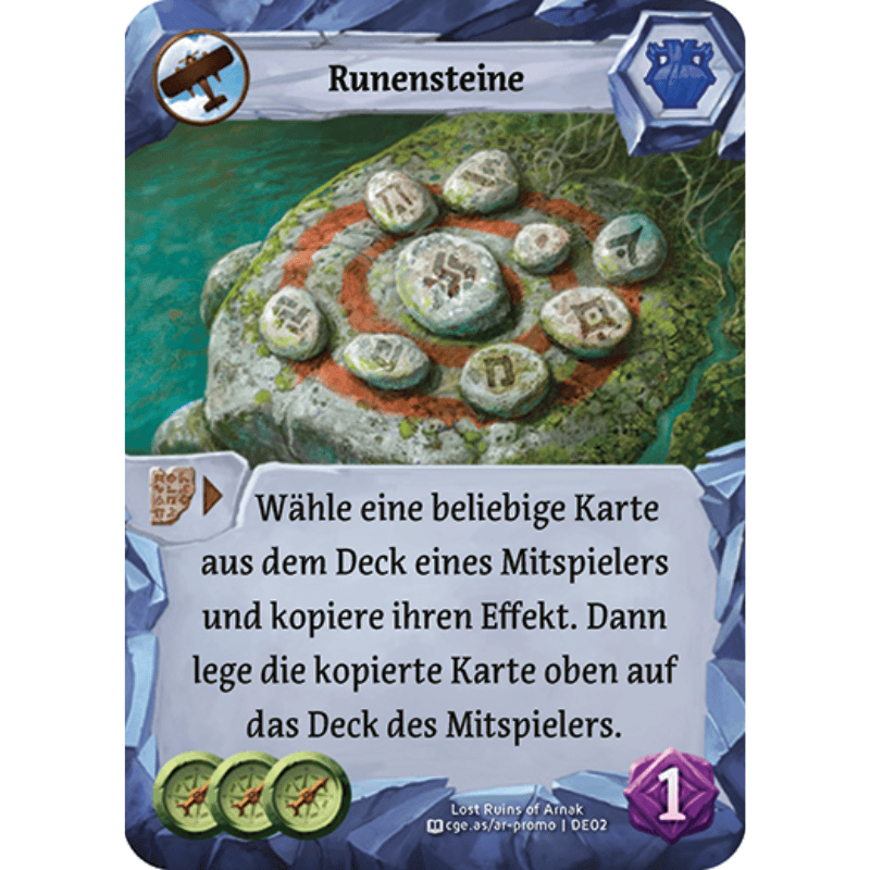 Die verlorenen Ruinen von Arnak Runenstein-Promokarte Die verlorenen Ruinen von Arnak Runenstein-Promokarte