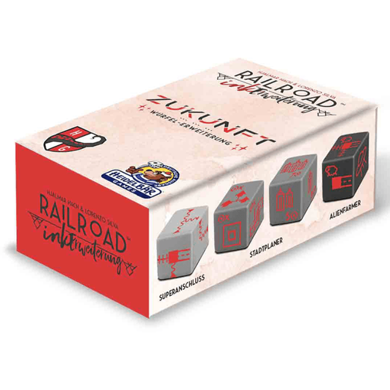 Railroad Ink: Würfelerweiterung „Zukunft“ Verpackung Railroad Ink: Würfelerweiterung „Zukunft“ Verpackung