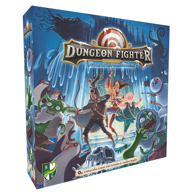 Dungeon Fighter: Die Festung des flutschigen Frosts DEUTSCH Boxcover Dungeon Fighter: Die Festung des flutschigen Frosts DEUTSCH Boxcover