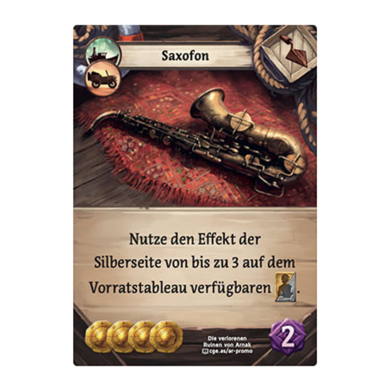 Die verlorenen Ruinen von Arnak Saxofon-Promokarte