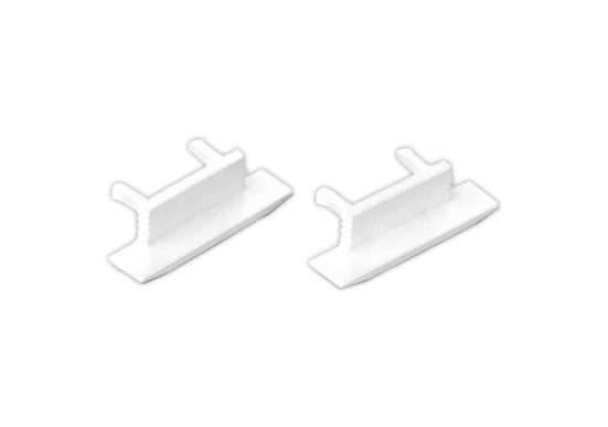 Endcap Set 2pc ALS Profile Recessed 7mm White Endcap Set 2pc ALS Profile Recessed 7mm White