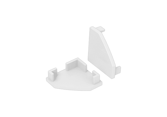 Endcap Set 2pc ALS Profile Surface Corner White Endcap Set 2pc ALS Profile Surface Corner White