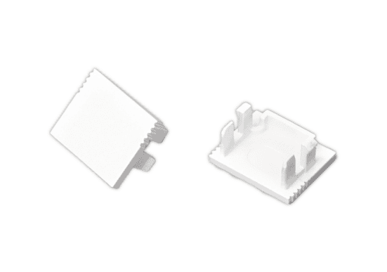 Endcap Set 2pc ALS Profile Surface 13mm White Endcap Set 2pc ALS Profile Surface 13mm White