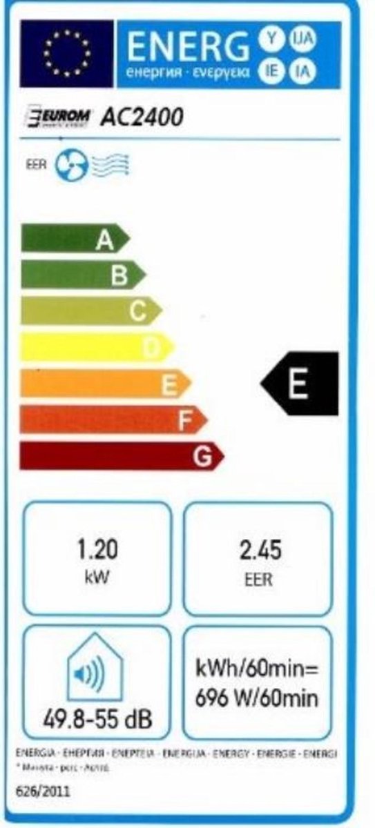 Eurom Portable Caravan Air Conditioner AC2401 Eurom Portable Caravan Air Conditioner AC2401