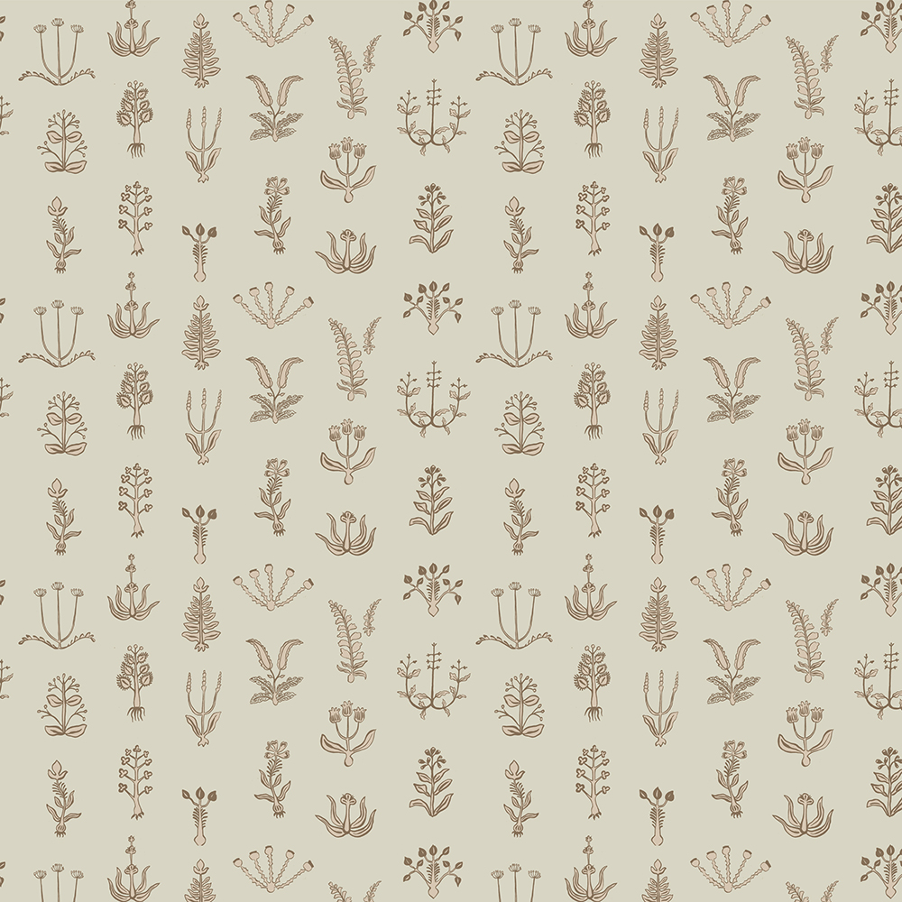 Floral Spot Wallpaper - Kemp Brown - Cromwel Stone - Maitland Green Floral Spot Wallpaper - Kemp Brown - Cromwel Stone - Maitland Green