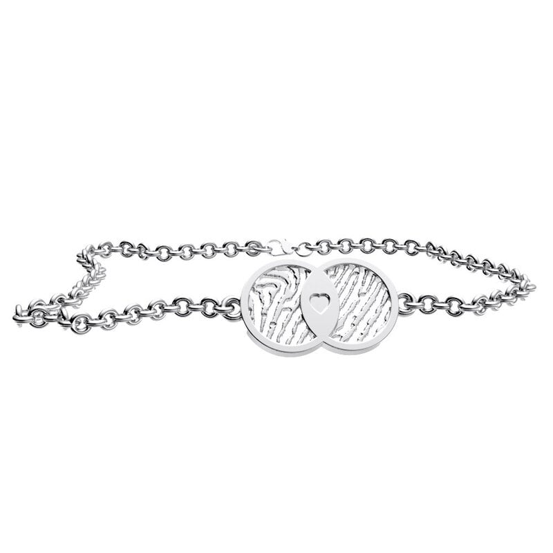 Royolz vingerafdruk armband met hart