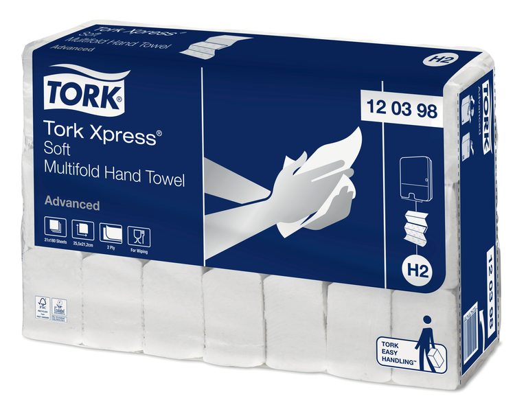 Papierhandtücher Tork Xpress Advanced Soft H2 | 2-lagig