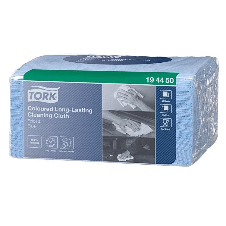 Tork Premium langlebige Reinigungstücher | W8 System | 1-lagig | blau Tork Premium langlebige Reinigungstücher | W8 System | 1-lagig | blau