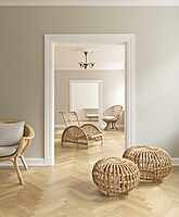 Rattan Ottoman Small
