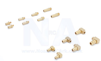 1 Pair Brass Threaded Nipples 1 Pair Brass Threaded Nipples