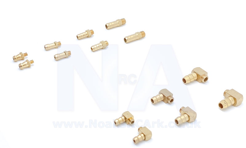 1 Pair Brass Threaded Nipples 1 Pair Brass Threaded Nipples