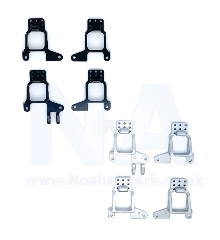 Upper Shock Mounts Aluminium TRX4 Black/Silver Upper Shock Mounts Aluminium TRX4 Black/Silver