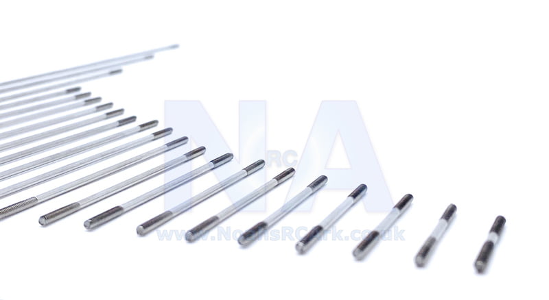 1 Pair of Stainless Pushrods M2/M3 1 Pair of Stainless Pushrods M2/M3