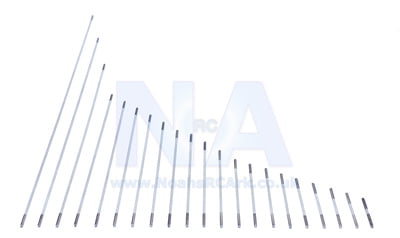 1 Pair of Stainless Pushrods M2/M3 1 Pair of Stainless Pushrods M2/M3