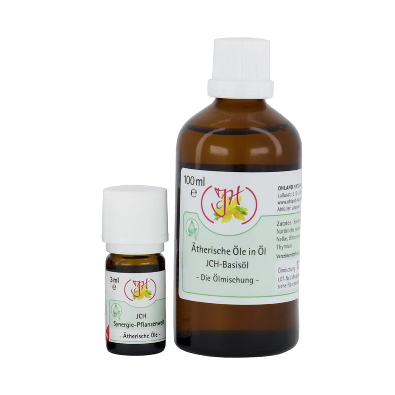 JCH-Ätherische Öle in Öl - Basisöl inkl. 3 ml Synergie-Pflanzenwelt - 100ml JCH-Ätherische Öle in Öl - Basisöl inkl. 3 ml Synergie-Pflanzenwelt - 100ml