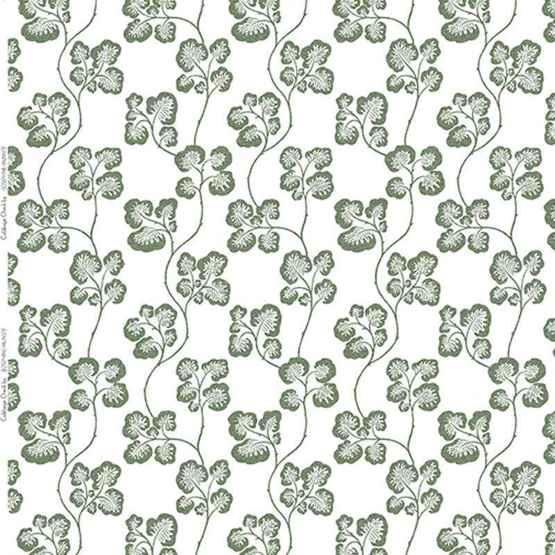 Cabbage Check Fabric - Green Cabbage Check Fabric - Green