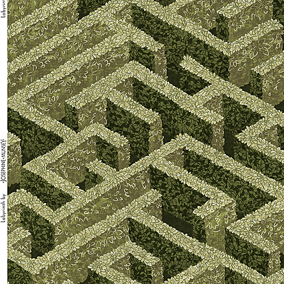 Labyrinth Fabric - Olive Labyrinth Fabric - Olive