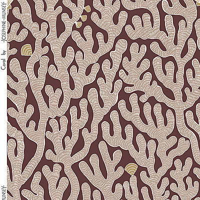 Coral Fabric - Purple Brown