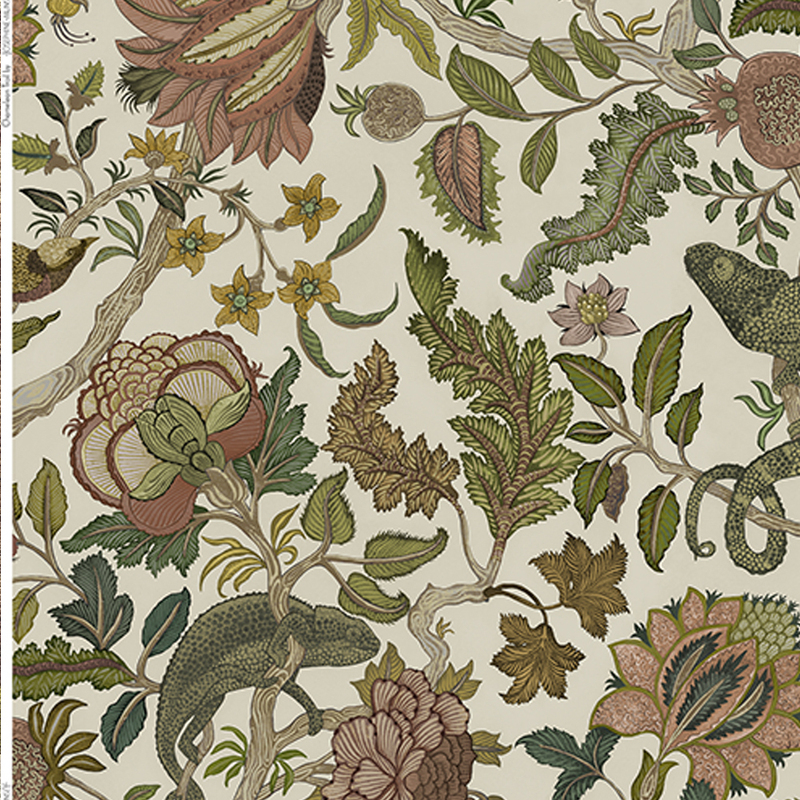 Chameleon Trail Fabric - Dusty Pinks and Olive